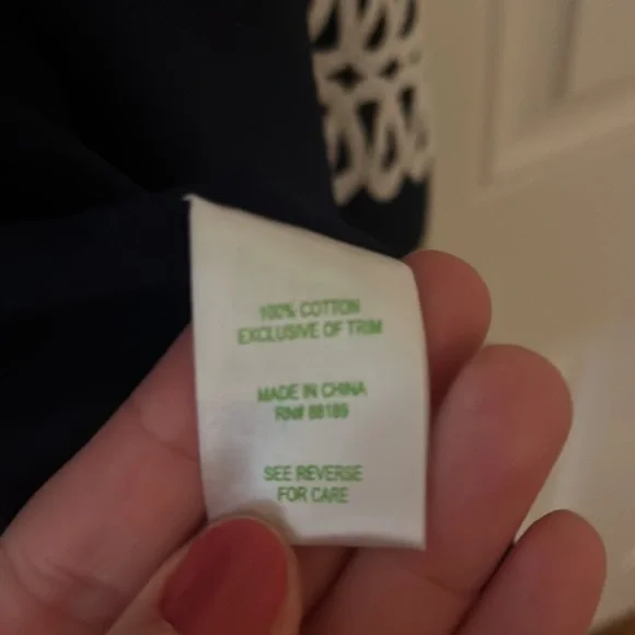 Gorgeous Lilly Navy, White, and Gold Dress - Picture 7 of 7